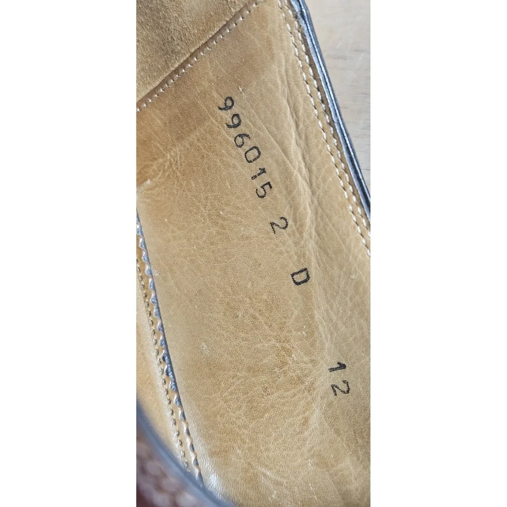 VTG SANTONI Andrea Santoni Italian handmade oxford lacing brown mens 12D
